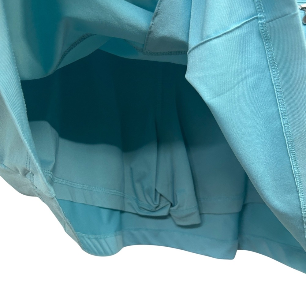 Bay Blue Skort S Teal Zipper Pockets Stretch Athleisure‎ Active Casual - Picture 6 of 9